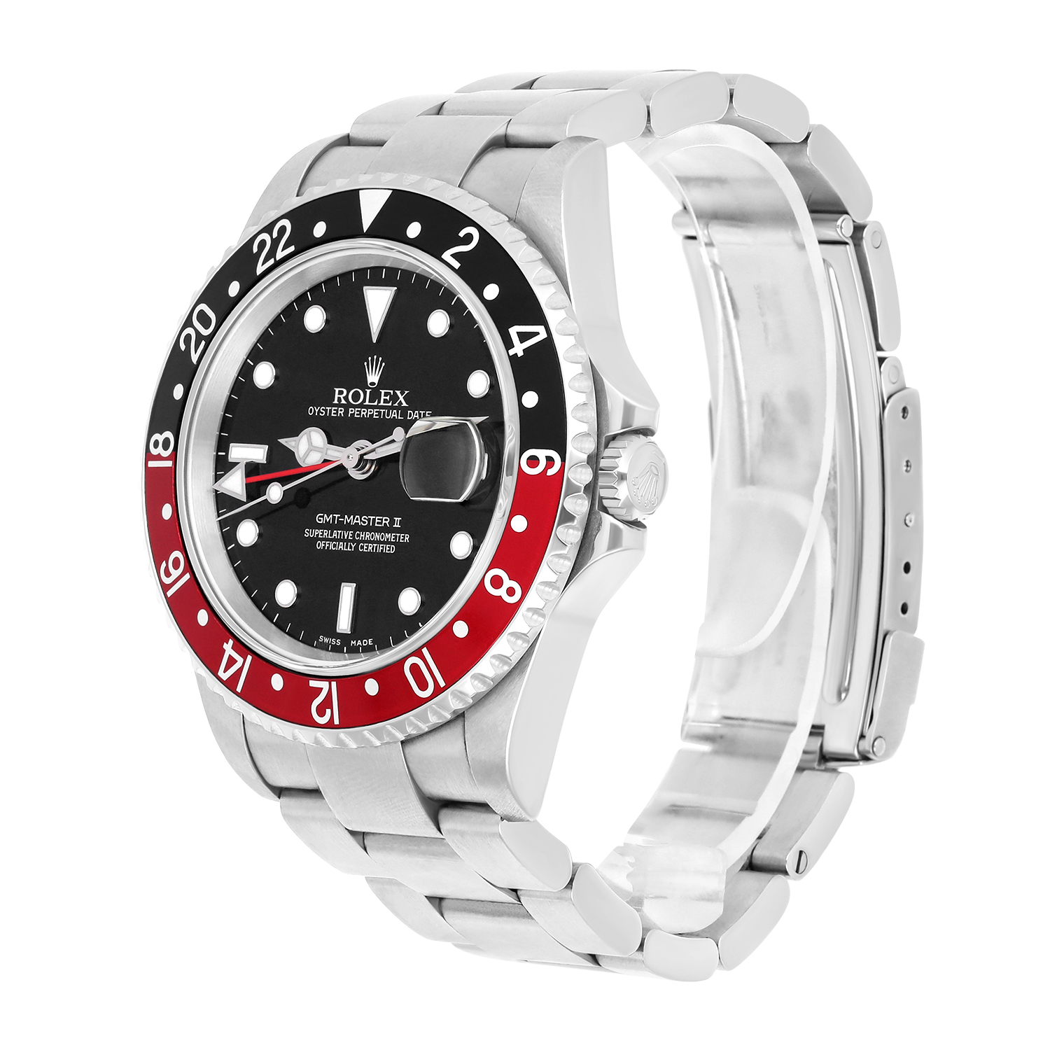 Rolex Gmt-Master II 16710 Coke Black/Red Bezel Steel Watch Box/Papers 2006