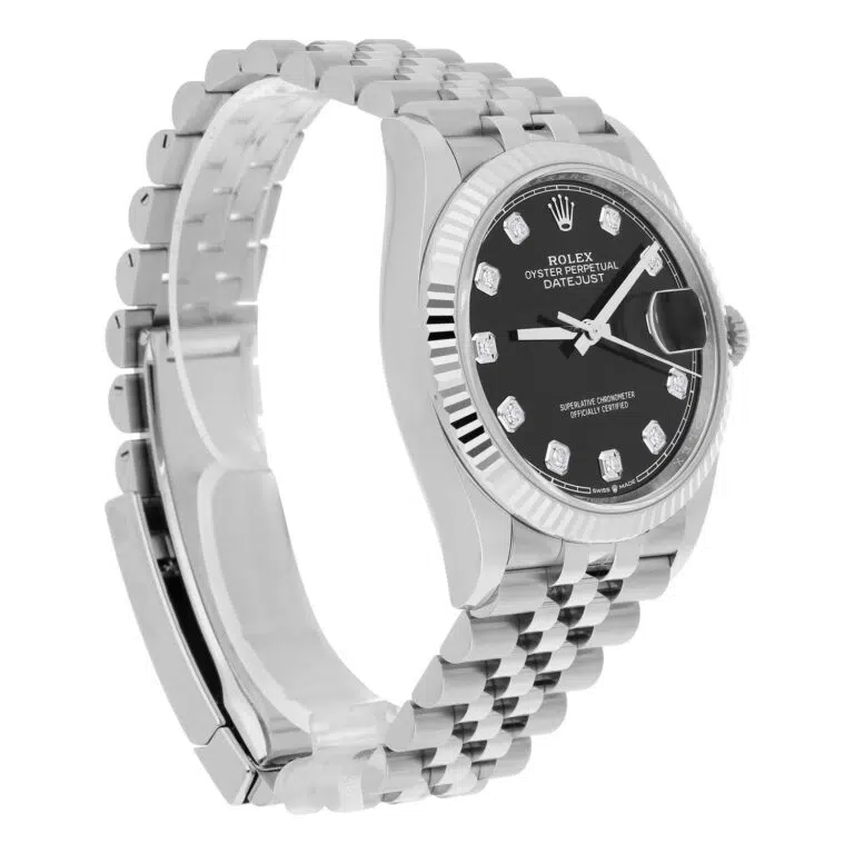 Rolex Datejust 126234 Steel 36mm Black Diamond Dial Jubilee Bracelet Box/Papers – image 6