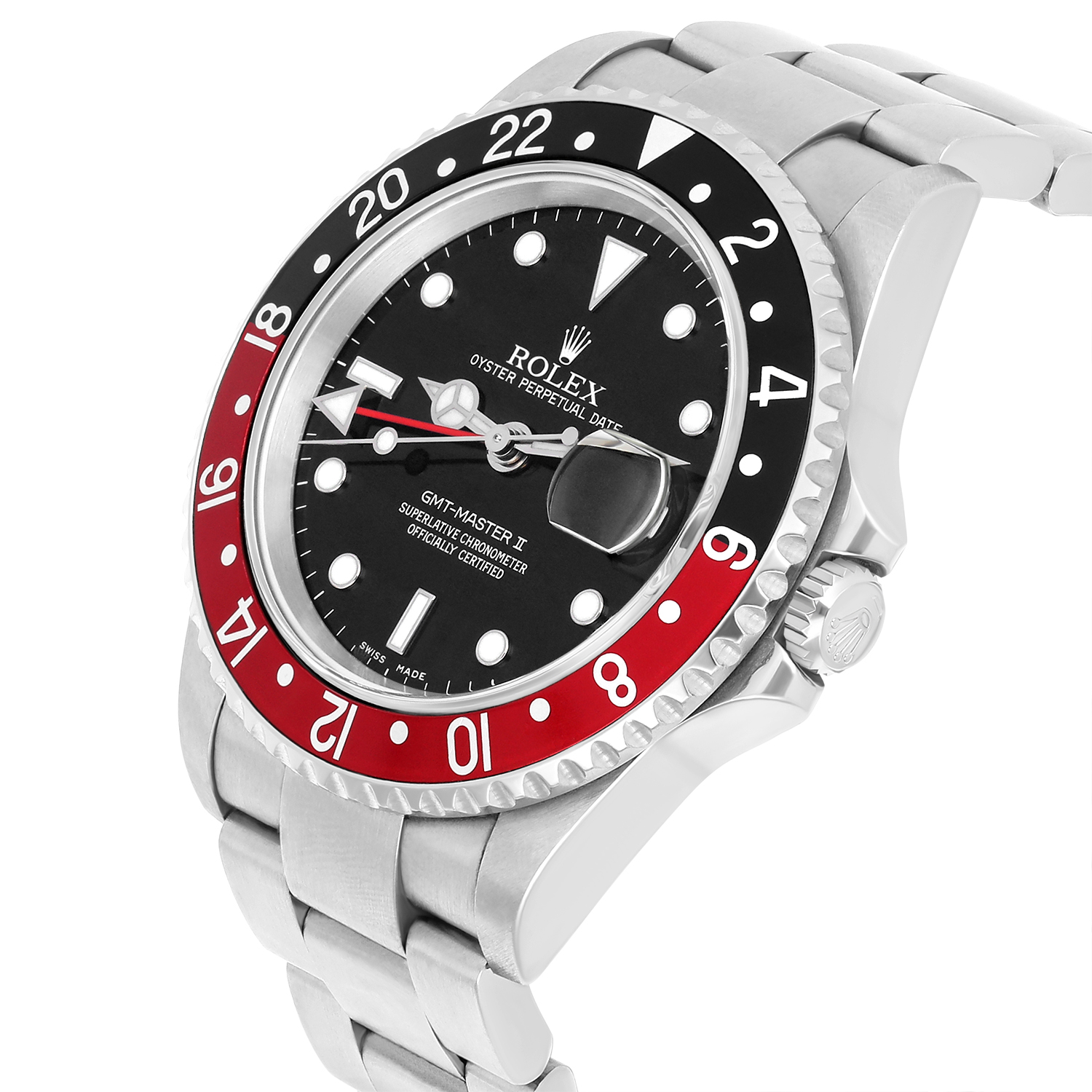 Rolex Gmt-Master II 16710 Coke Black/Red Bezel Steel Watch Box/Papers 2006