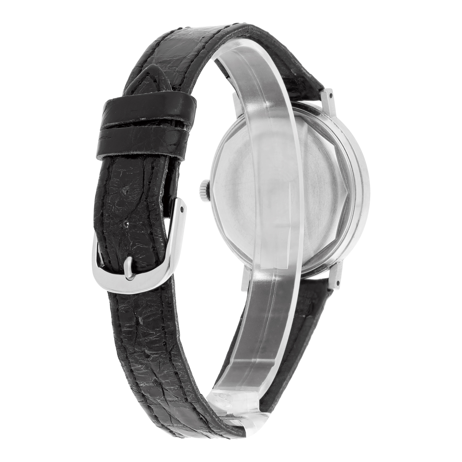 Patek Philippe Calatrava 3445G 18K White Gold Blue Dial Mens Watch