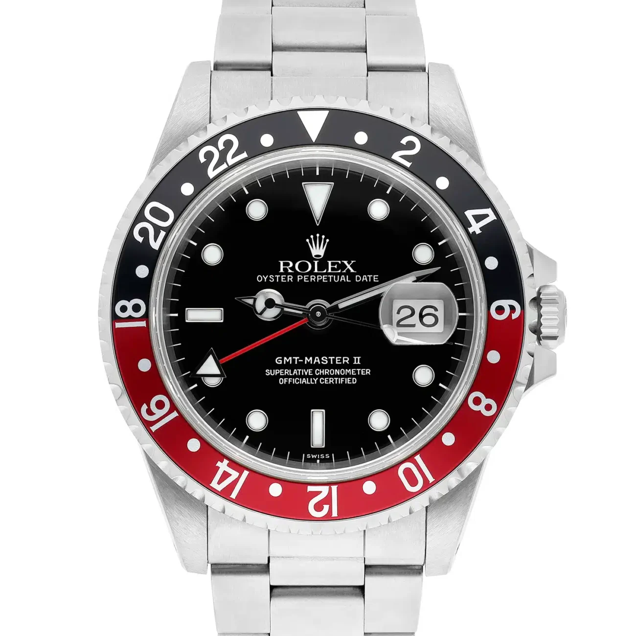 Rolex Gmt-Master II 16710 Coke Black/Red Bezel Steel Watch Box/Papers 2006