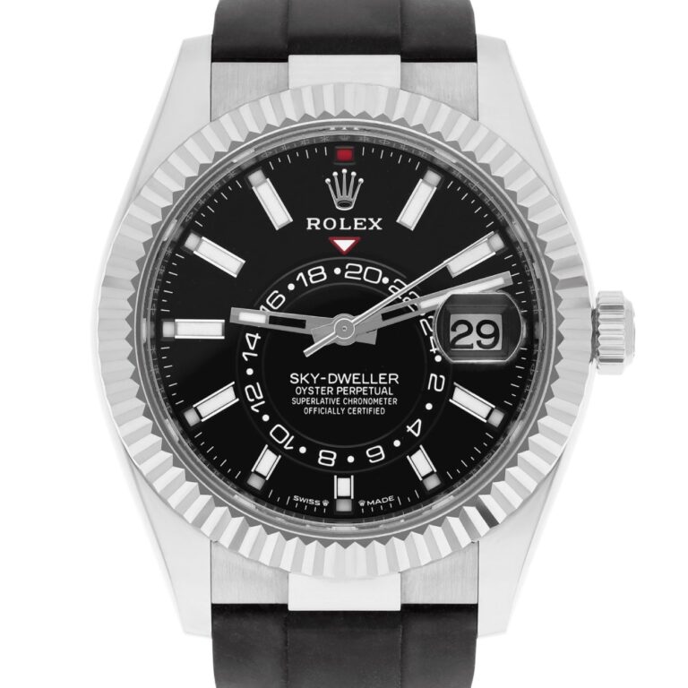 Rolex Sky-Dweller 336239 42mm Black Dial Oysterflex Rubber Band Unworn 2024