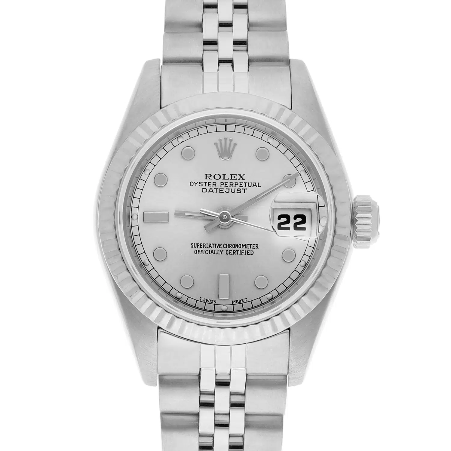 Rolex Lady-Datejust 26mm 69174 Stainless Steel with Silver Dial and Jubilee Bracelet – image 2