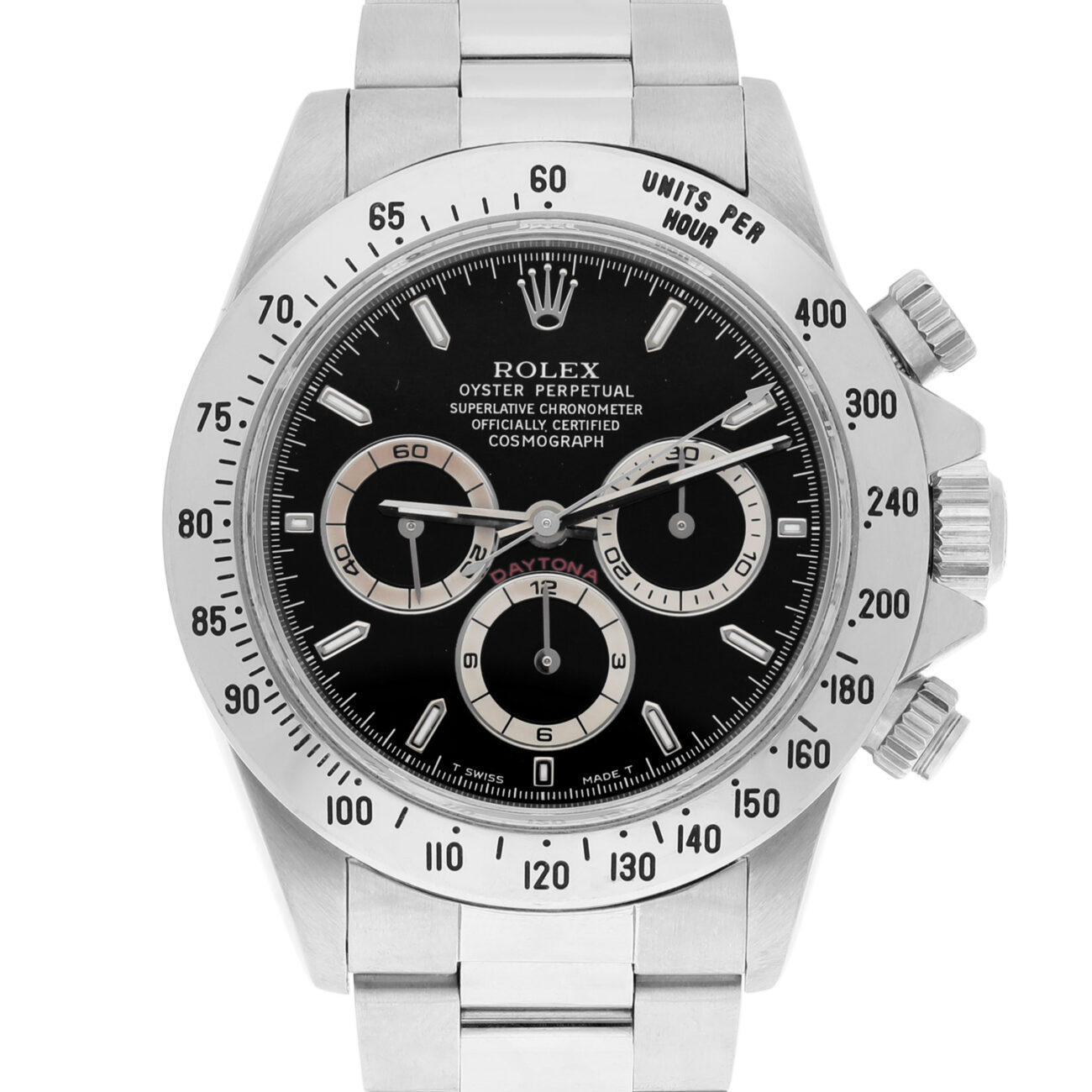 Rolex Cosmograph Daytona Stainless steel Chronograph Black Dial Men's Watch 116520