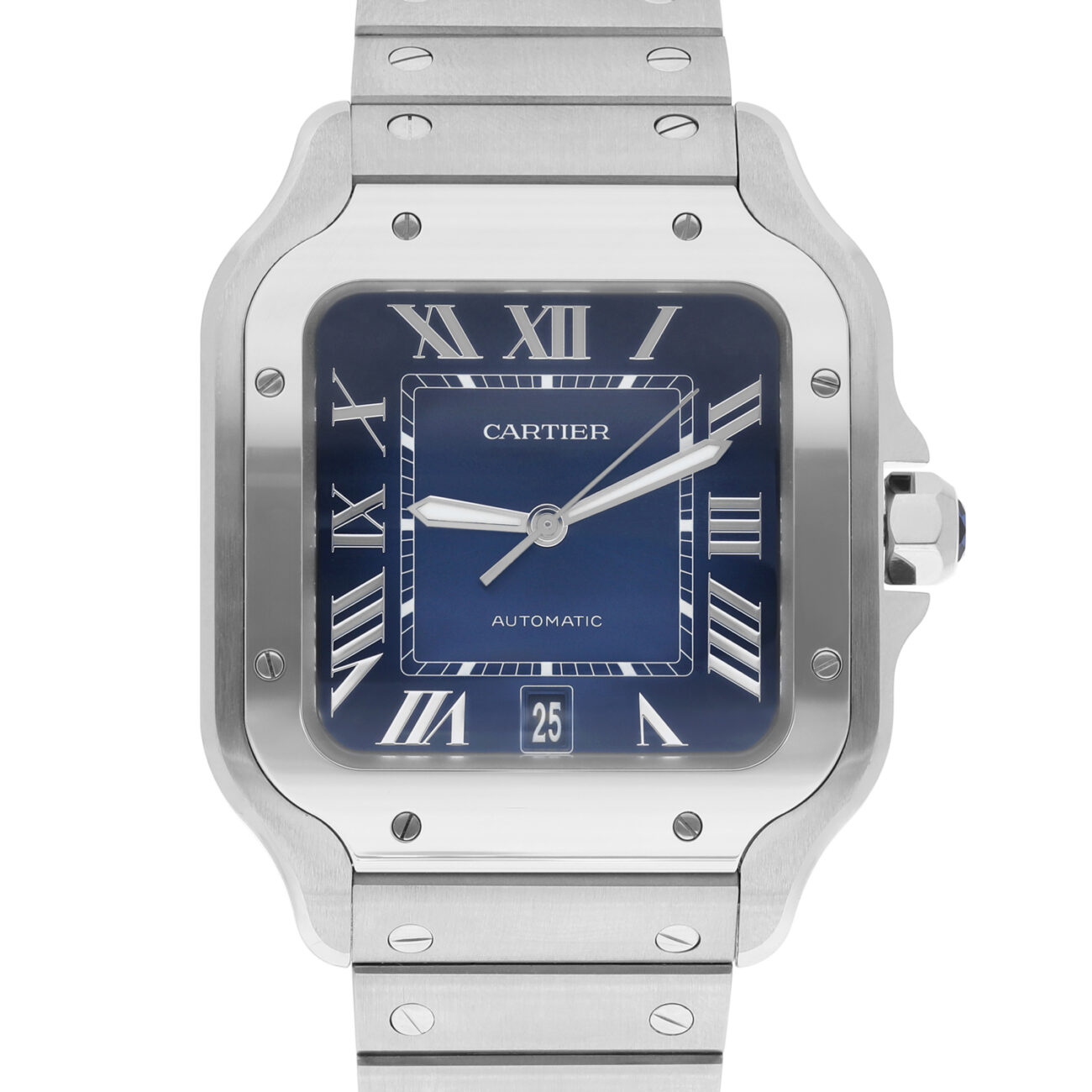 Cartier Santos De Large Model Blue Dial Watch WSSA0030