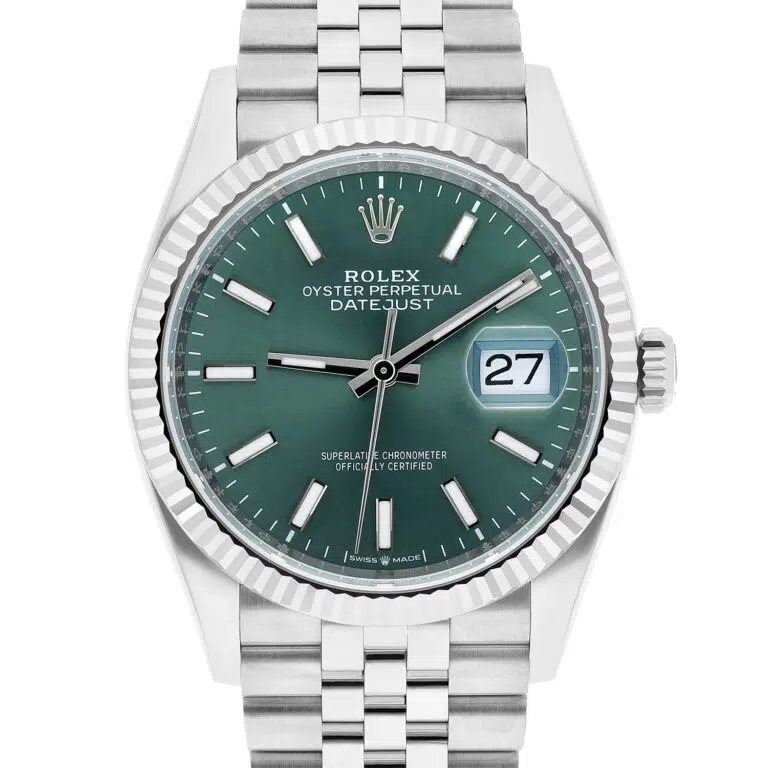 Rolex Datejust 36mm 126234-0051 Stainless Steel Mint Green Dial Jubilee Bracelet – image 2