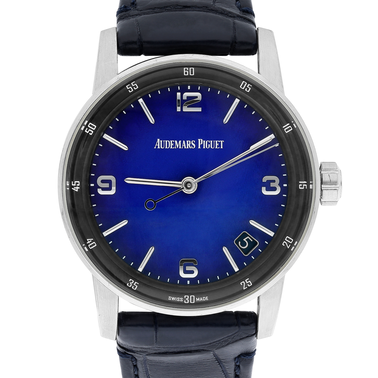 Audemars Piguet - Code 11.59 - 15210BC.OO.A321CR.99 Self-Winding 'Bolshoi' White Gold Smoked Blue Dial Limited Edition Watch - Image 2