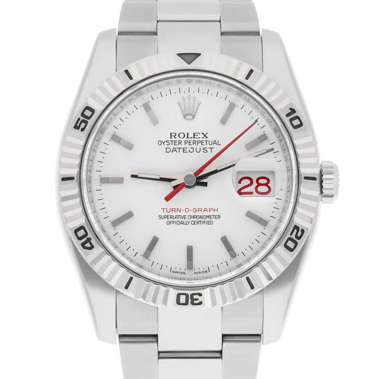 Rolex Datejust Turn-O-Graph 36mm White Dial Fluted Bezel Oyster Watch 116264 – image 2