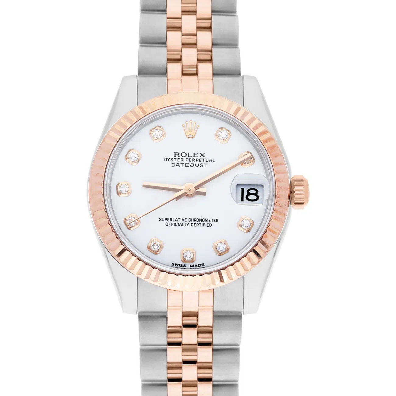 Rolex Datejust 31mm 178271 Two-Tone Steel and Rose Gold Diamond white Dial Watch with Jubilee Bracelet 2015 – image 2
