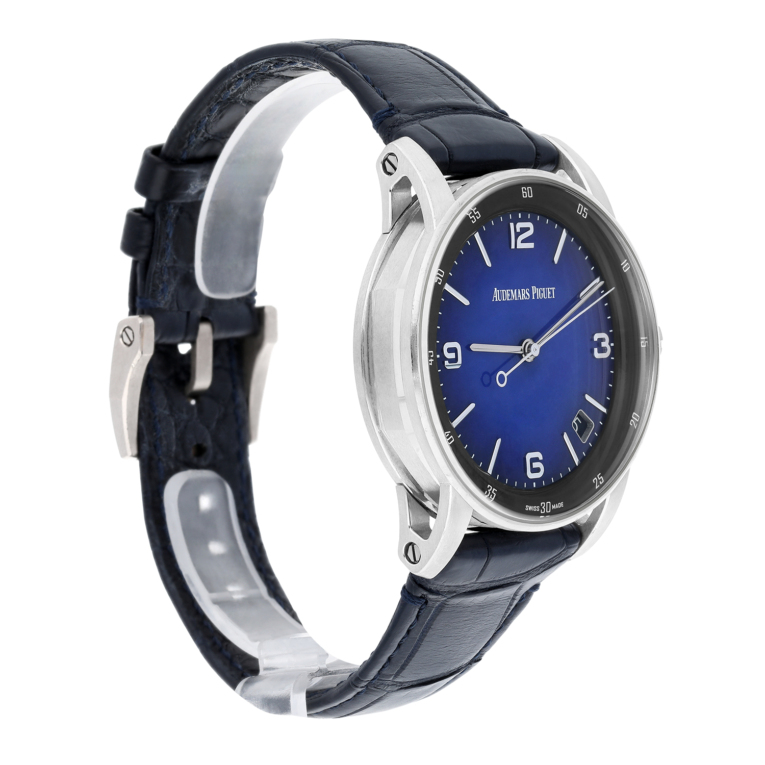 Audemars Piguet - Code 11.59 - 15210BC.OO.A321CR.99 Self-Winding 'Bolshoi' White Gold Smoked Blue Dial Limited Edition Watch - Image 3