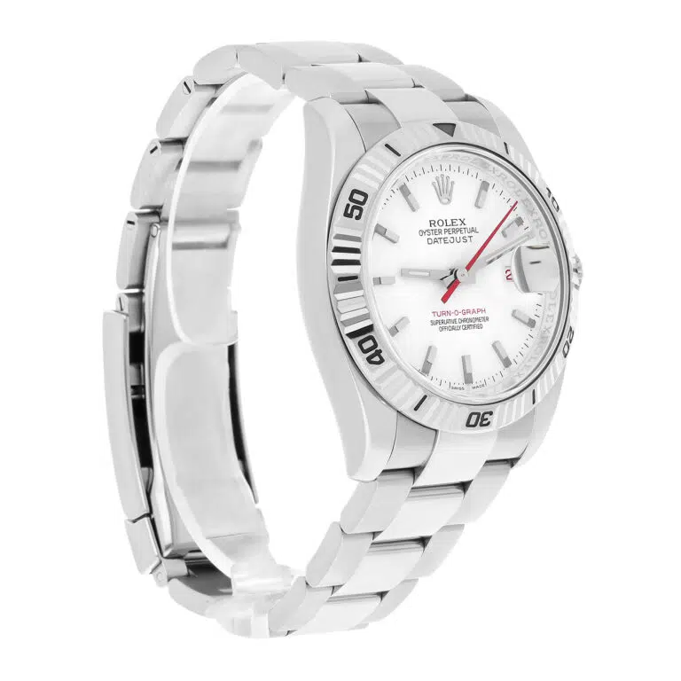 Rolex Datejust Turn-O-Graph 36mm White Dial Fluted Bezel Oyster Watch 116264 – image 3