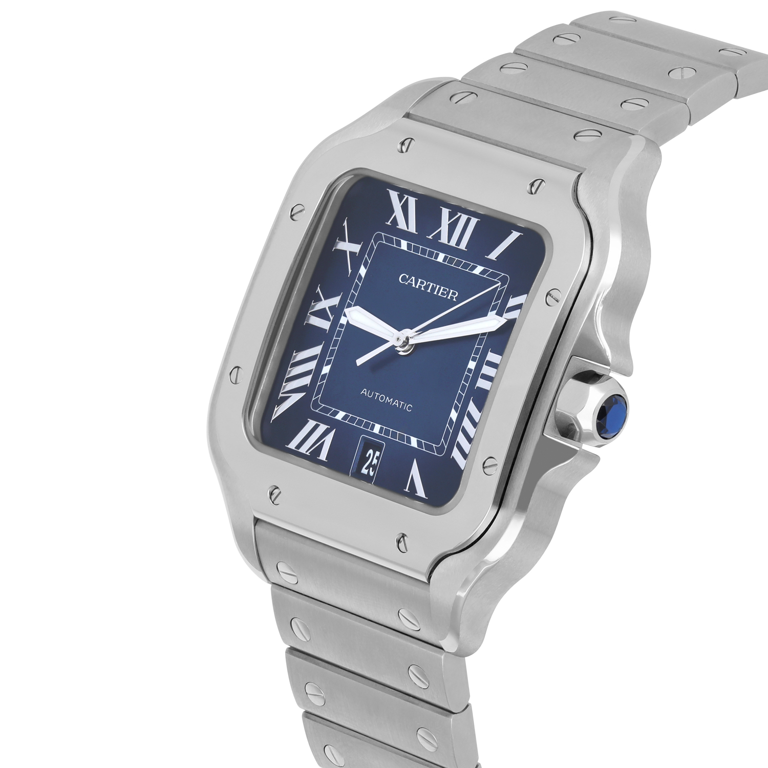 Cartier Santos De Large Model WSSA0030 Blue Dial Watch - Image 3