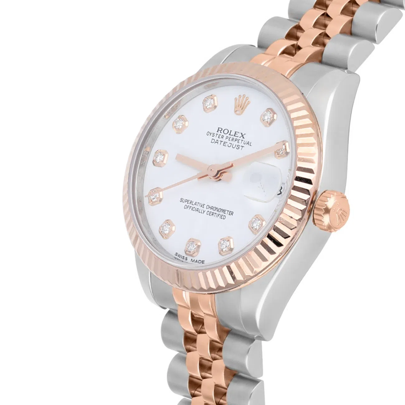 Rolex Datejust 31mm 178271 Two-Tone Steel and Rose Gold Diamond white Dial Watch with Jubilee Bracelet 2015 – image 4
