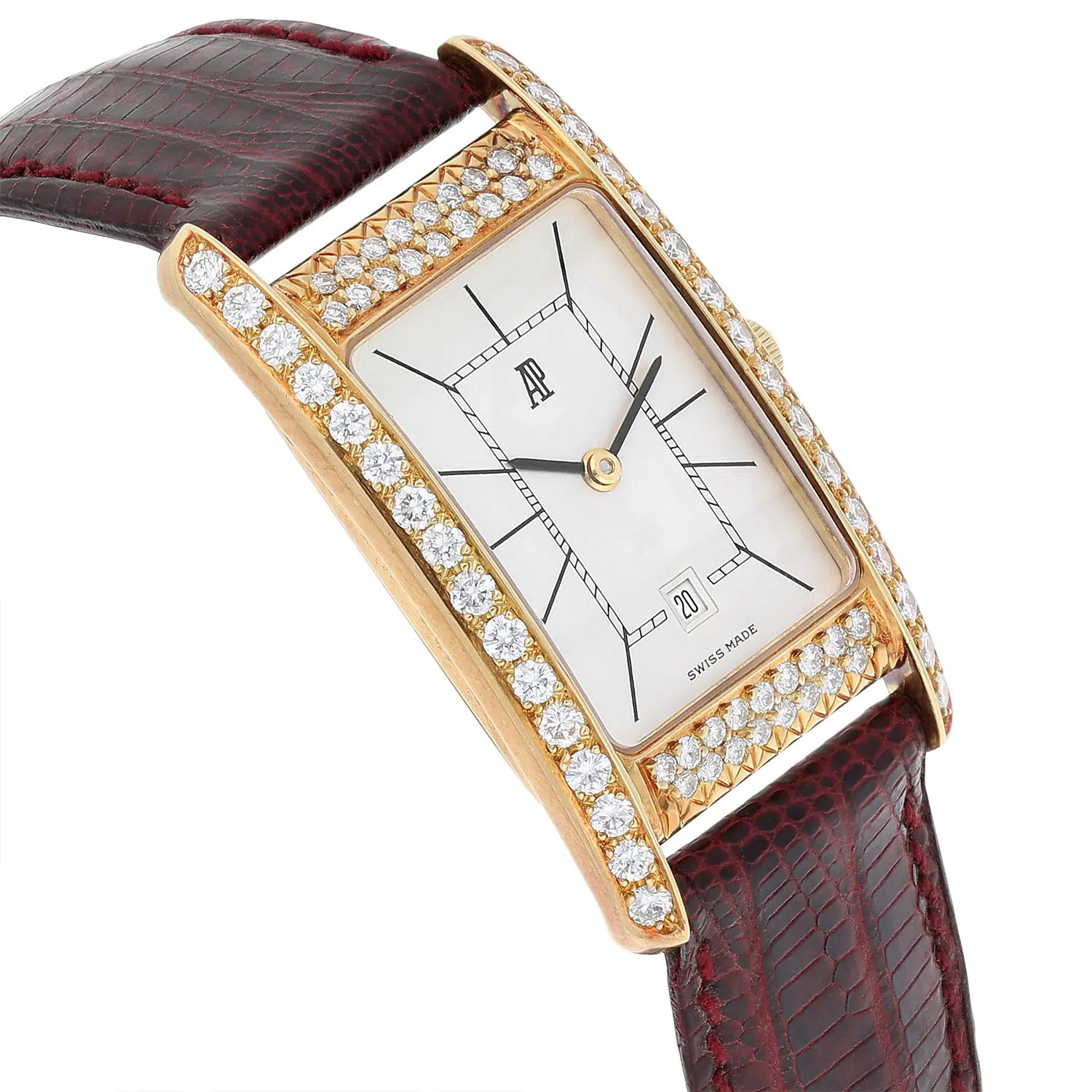 Audemars Piguet Quartz 6383 002 Diamond bezel White Dial Vintage Watch – image 4