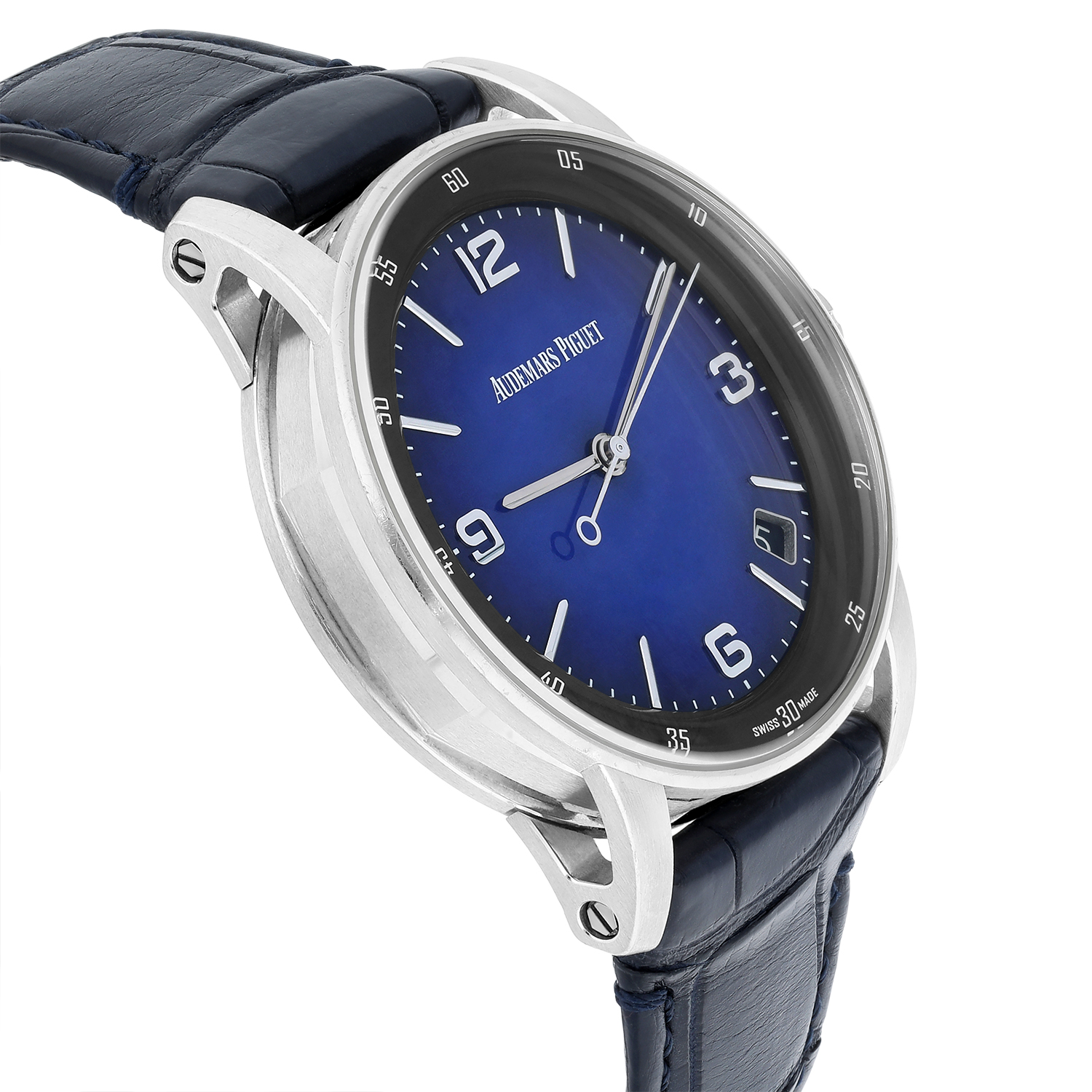 Audemars Piguet - Code 11.59 - 15210BC.OO.A321CR.99 Self-Winding 'Bolshoi' White Gold Smoked Blue Dial Limited Edition Watch - Image 4