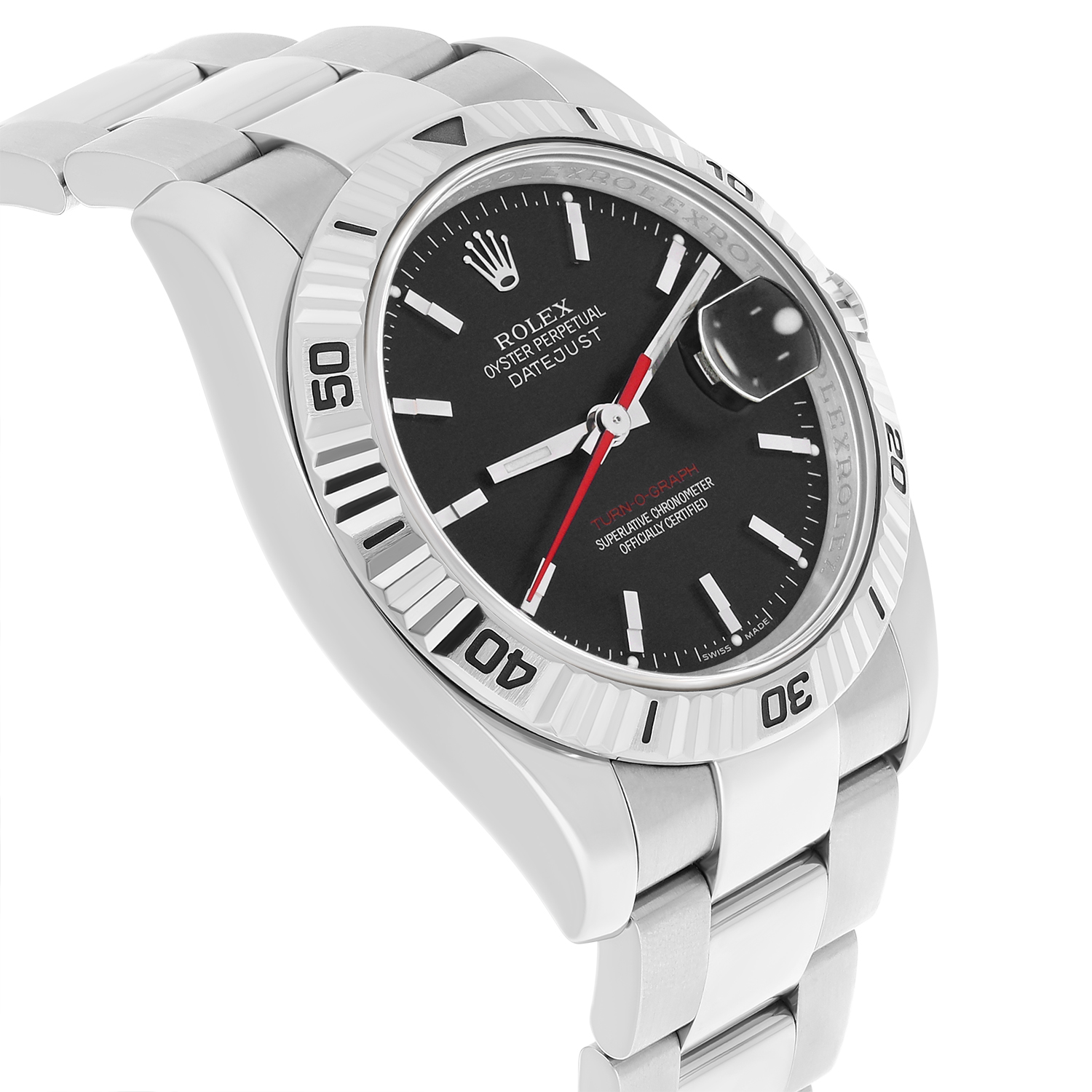 Rolex Datejust 116264 36 MM Black Dial Fluted (2010)