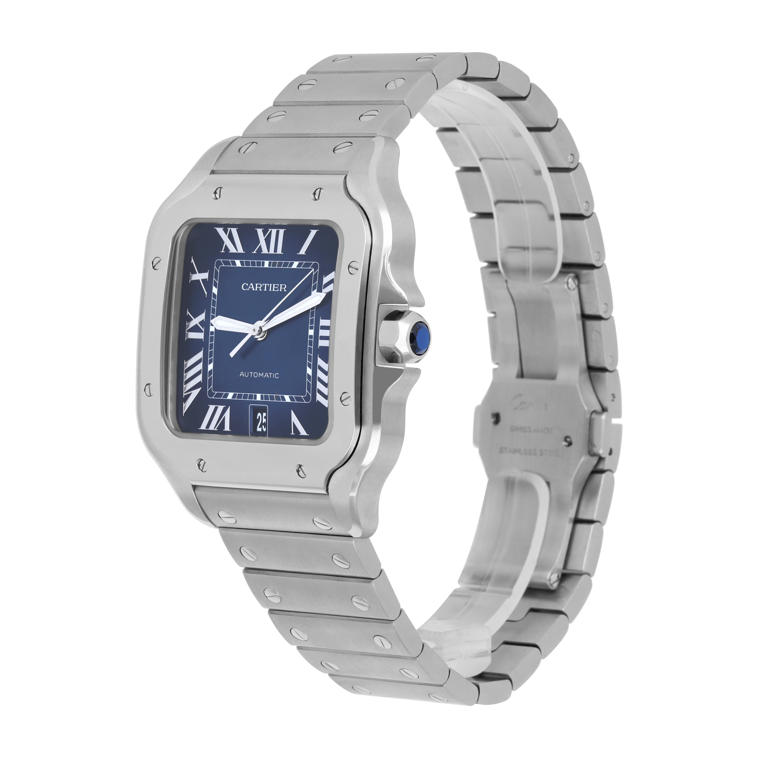 Cartier Santos De Large Model WSSA0030 Blue Dial Watch - Image 4