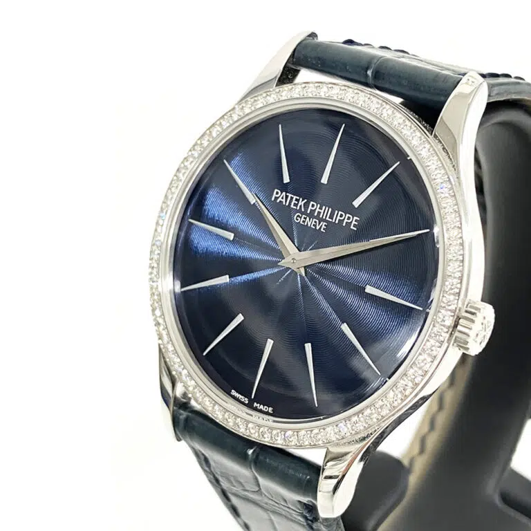 Patek Philippe Calatrava 4897G-001 Diamond Blue Dial Ladies White Gold Watch – image 6