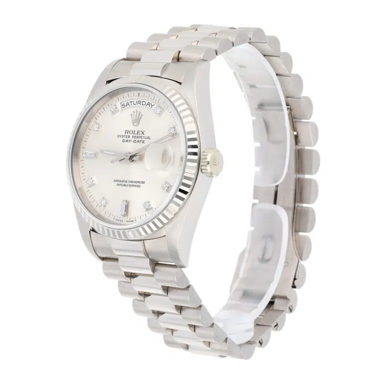 Rolex Day-Date 18239 President Band 18K White Gold Diamond Dial – image 5