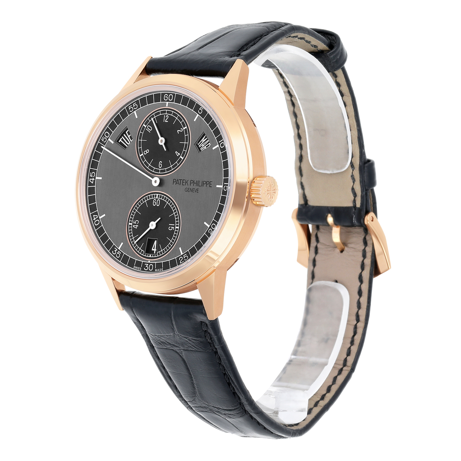 Patek Philippe 5235/50R-001 Annual Calendar Regulator 18k Rose Gold Grey Automatic Men Watch 2021 - Image 5