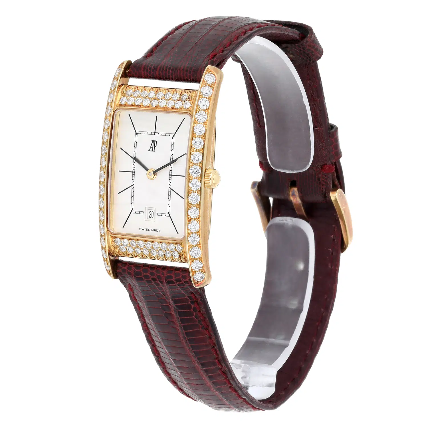 Audemars Piguet Quartz 6383 002 Diamond bezel White Dial Vintage Watch – image 5