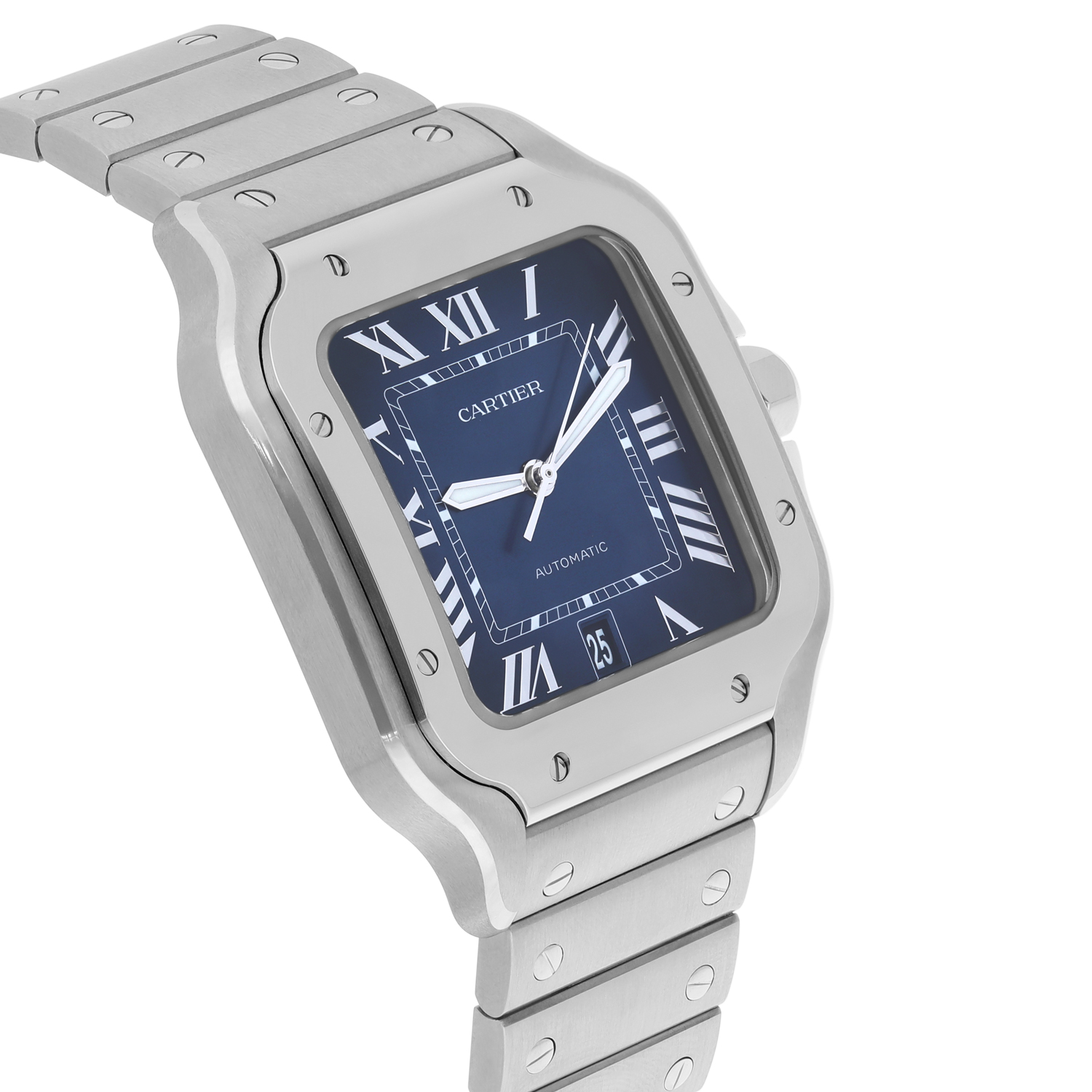 Cartier Santos De Large Model WSSA0030 Blue Dial Watch - Image 5