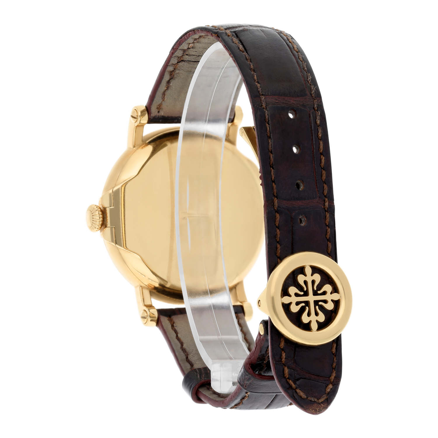 Patek Philippe 38mm Calatrava 5153j-001 Yellow Gold White Dial Leather Strap - Image 7