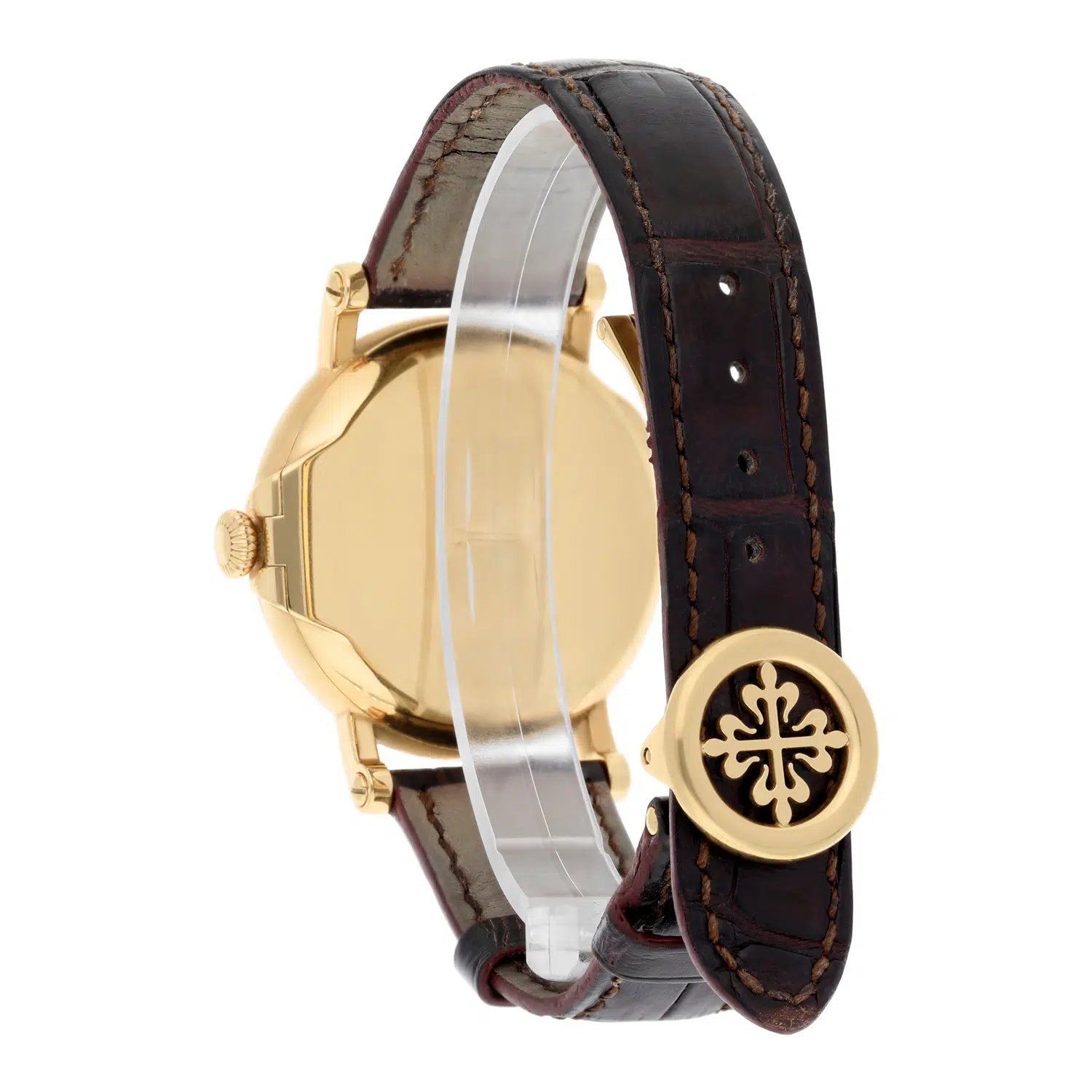 Patek Philippe 38mm Calatrava 5153j-001 Yellow Gold White Dial Leather Strap – image 7
