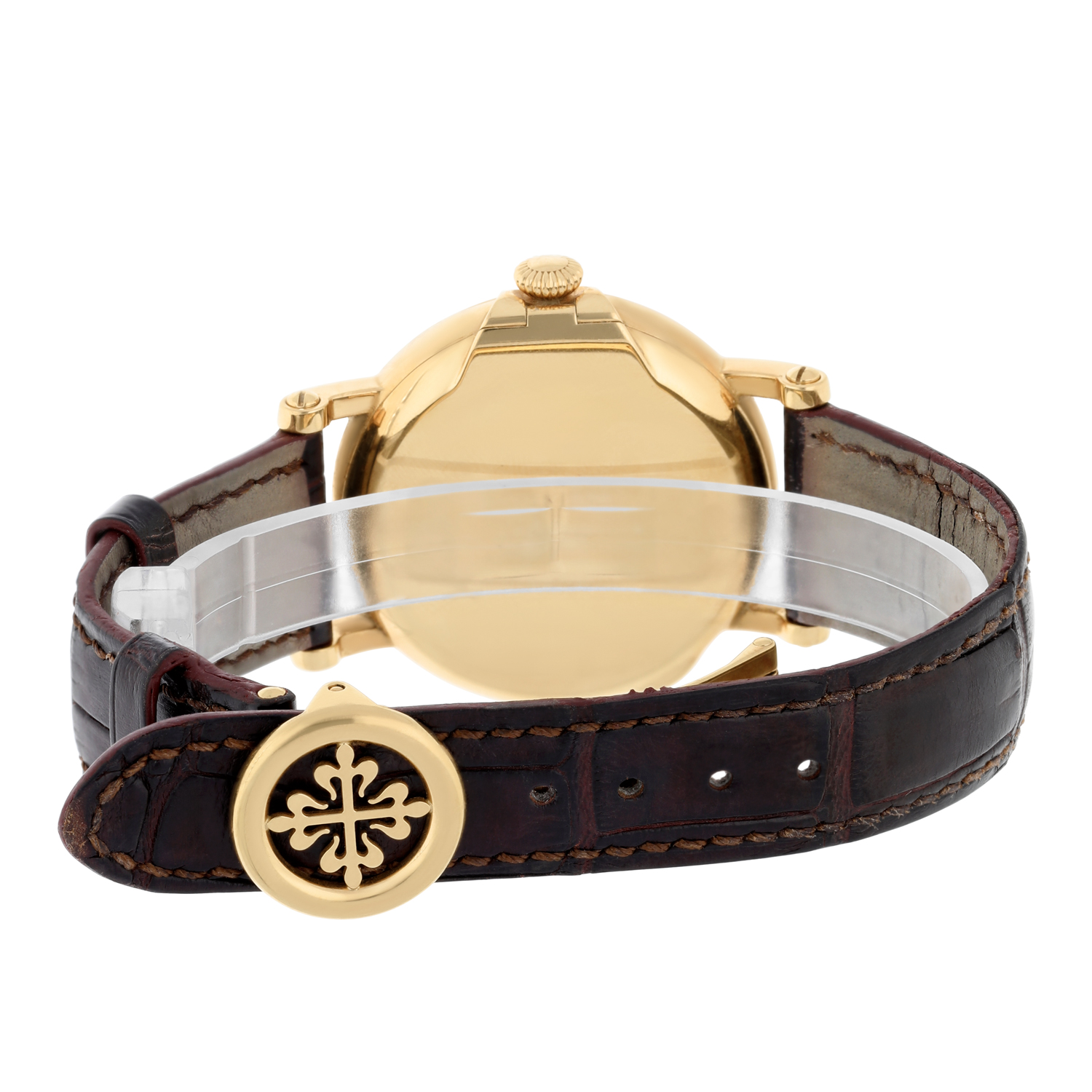 Patek Philippe 38mm Calatrava 5153j-001 Yellow Gold White Dial Leather Strap - Image 8