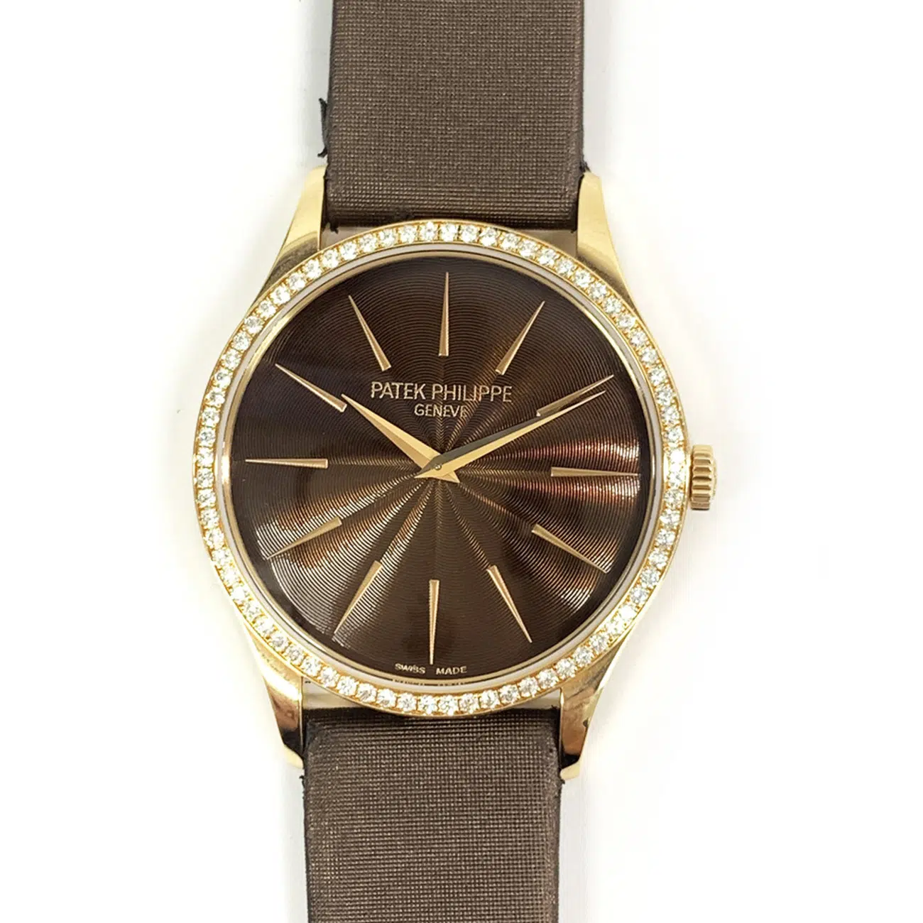 Patek Philippe Calatrava 4897R-001 33mm Rose Gold With Brown Satin Watch Brown Dial – image 3