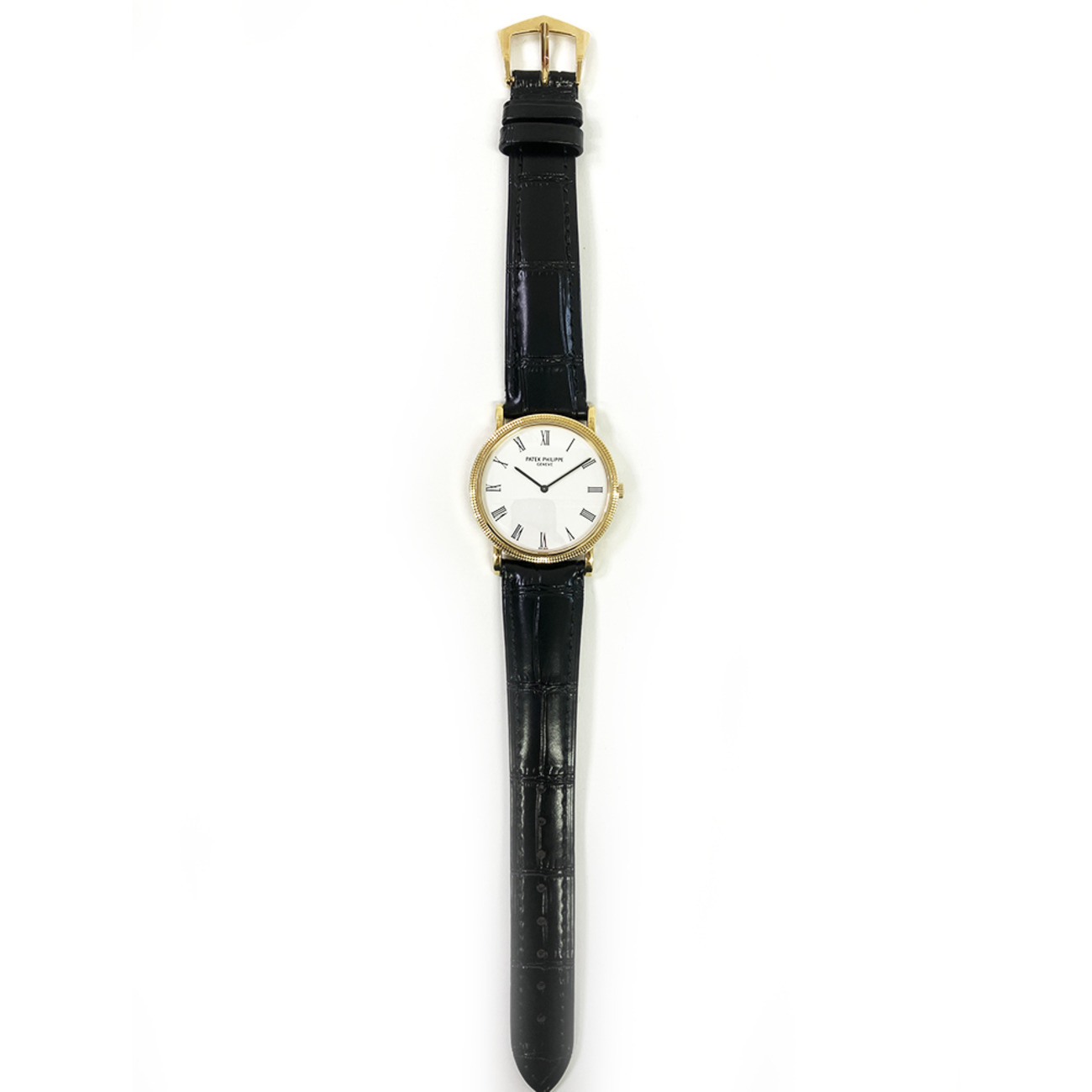Patek Philippe Calatrava 3520DJ-001 33mm Yellow Gold With Black Leather Watch