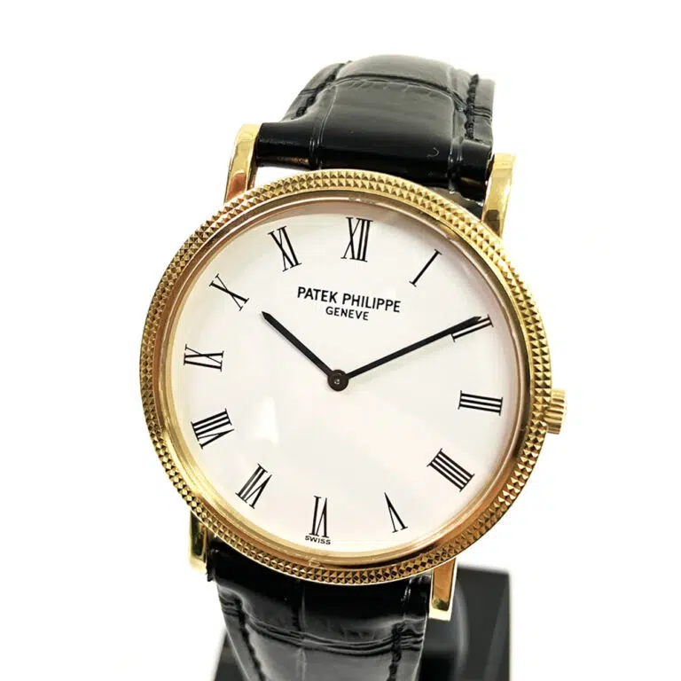 Patek Philippe Calatrava 3520DJ-001 33mm Yellow Gold With Black Leather Watch – image 3