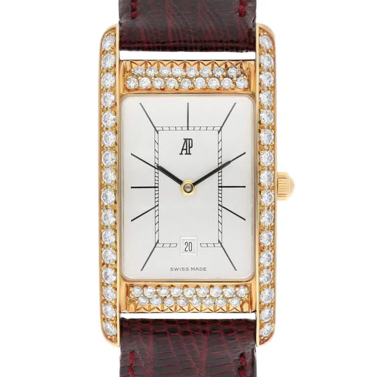 Audemars Piguet Quartz 6383 002 Diamond bezel White Dial Vintage Watch – image 2