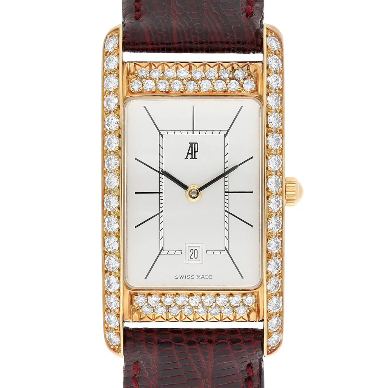 Audemars Piguet Quartz 6383 002 Diamond bezel White Dial Vintage Watch – image 2