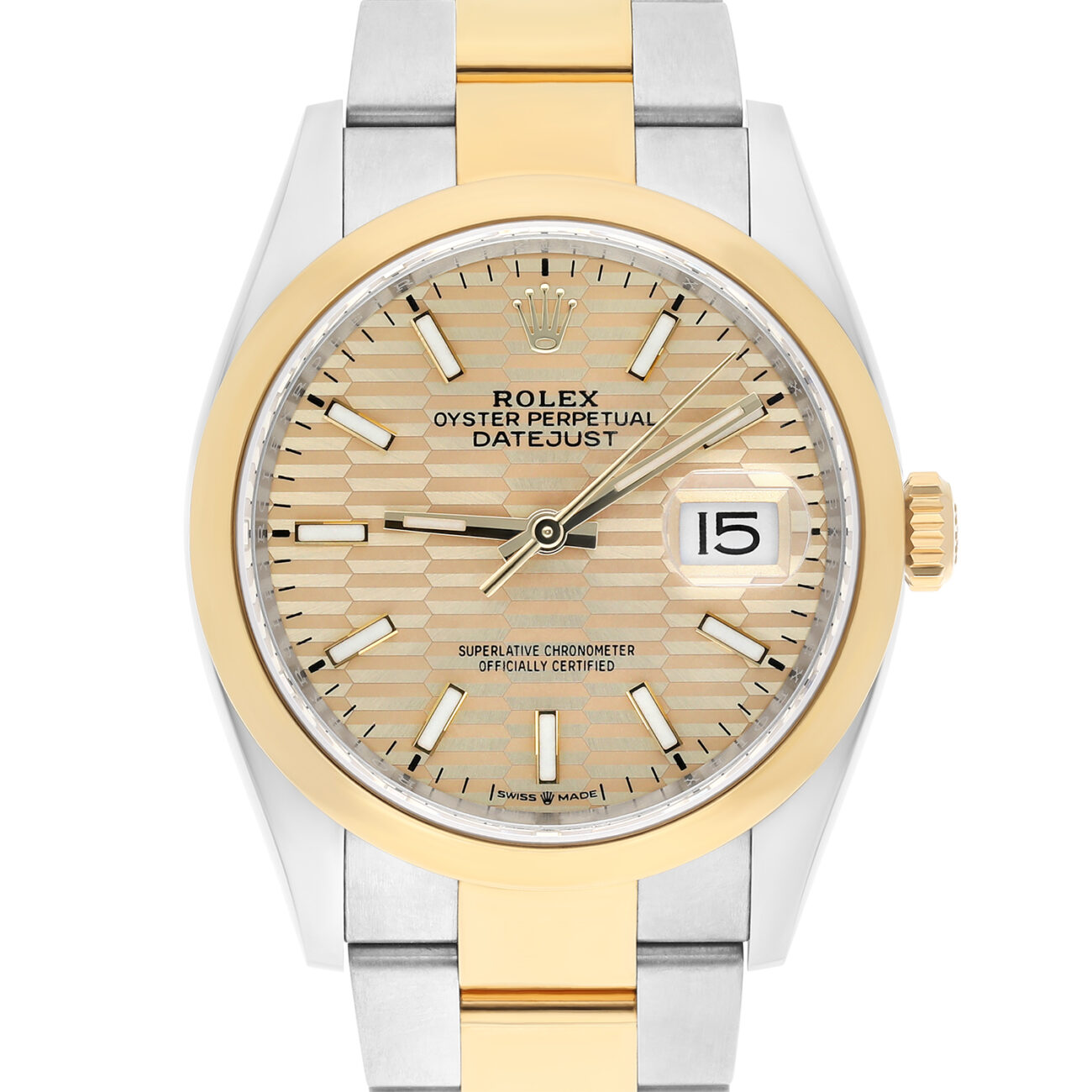 Rolex Datejust 36mm 126203-0040 Golden Motif Dial Oystersteel and Yellow Gold Bracelet - 2022