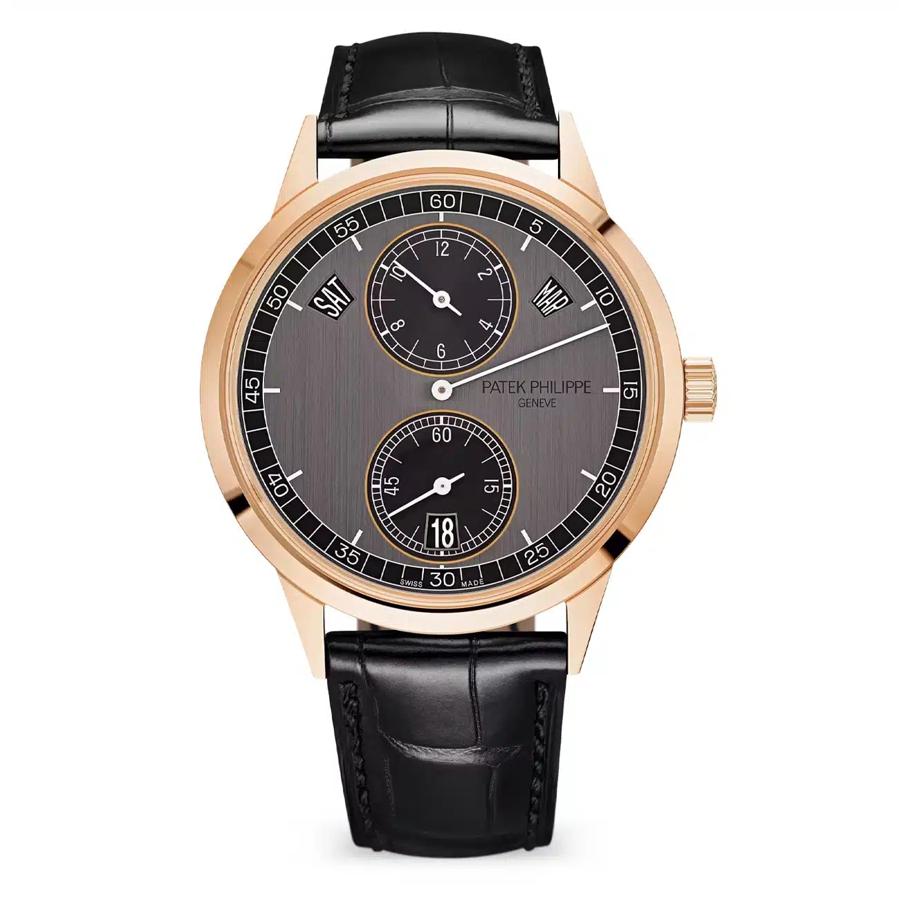 Patek Philippe 5235/50R-001 Annual Calendar Regulator 18k Rose Gold Grey Automatic Men Watch 2021