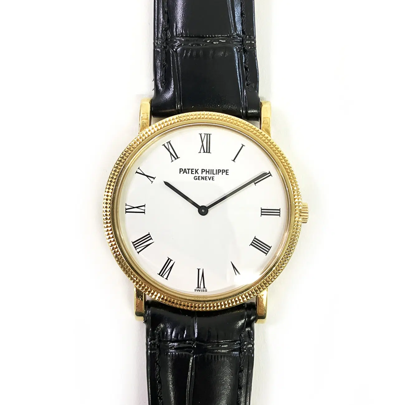 Patek Philippe Calatrava 3520DJ-001 33mm Yellow Gold With Black Leather Watch