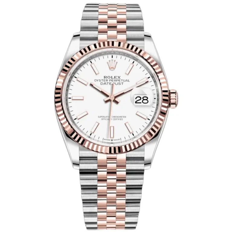 Rolex Datejust 36mm 126231-0017 Jubilee Bracelet Steel & Rose Gold White Index Dial