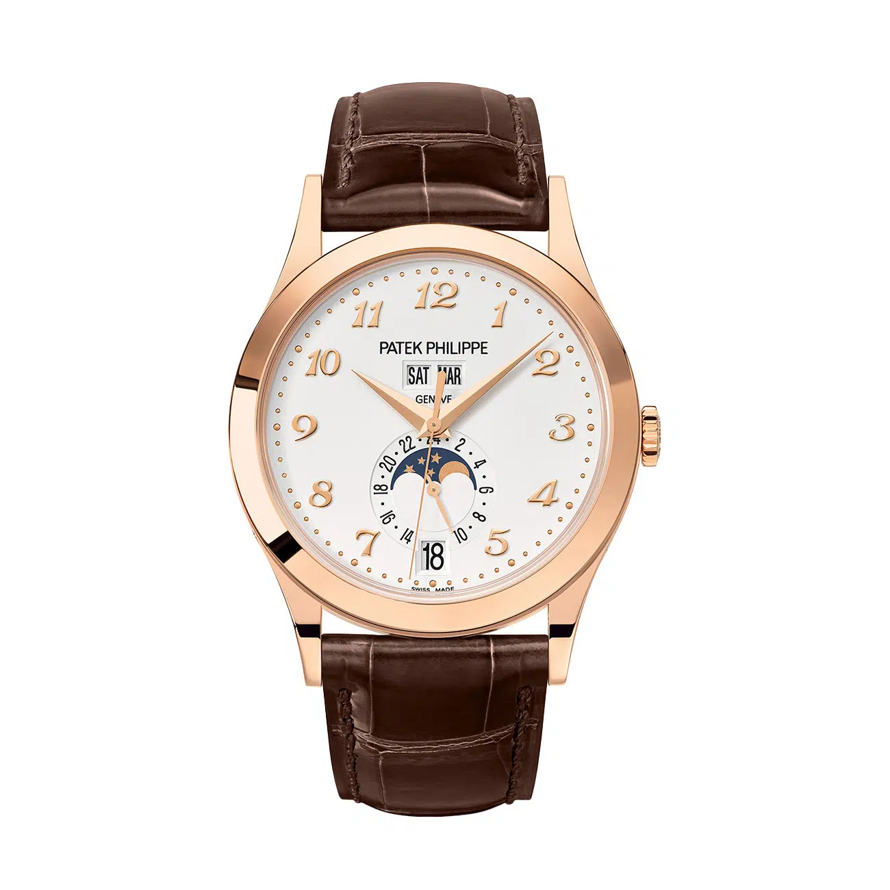Patek Philippe Annual Calendar 5396R-012 White Dial Crocodile Strap - Complications Self-winding