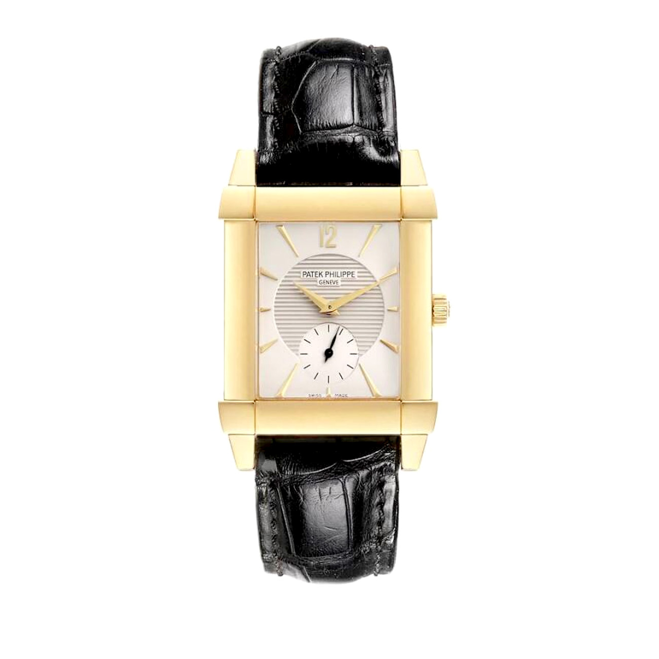 Patek Philippe Gondolo 5111J-001 Yellow Gold with Brown Alligator Leather Watch Grey Dial 2019 - Sealed