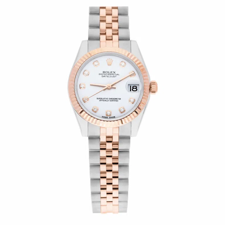 Rolex Datejust 31mm 178271 Two-Tone Steel and Rose Gold Diamond white Dial Watch with Jubilee Bracelet 2015
