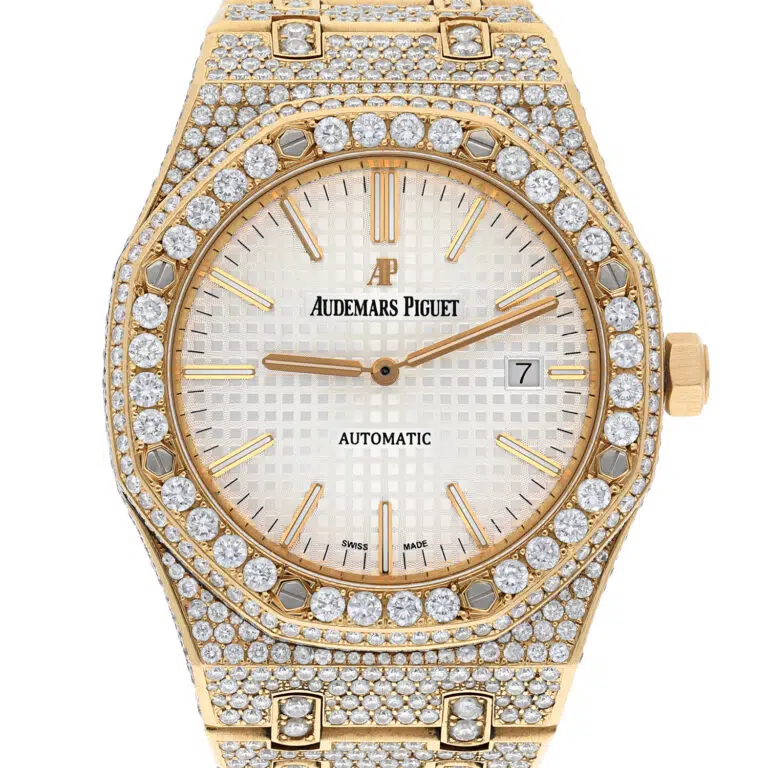 Audemars Piguet Royal Oak Self-winding 15400 Index Dial Rose Gold Iced Out Mens Watch – image 2