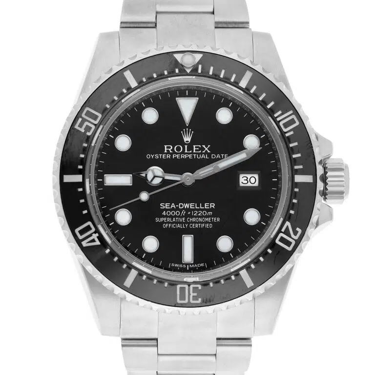 Rolex Sea-Dweller 4000 116600 stainless steel watch, dial detail