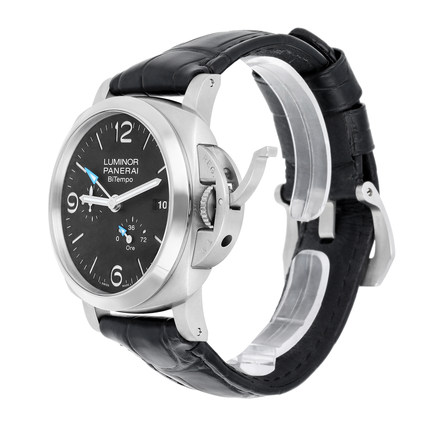 Panerai Radiomir PAM01360 Black Seal Date Stainless Steel With Black Leather Watch 2023 - Image 3