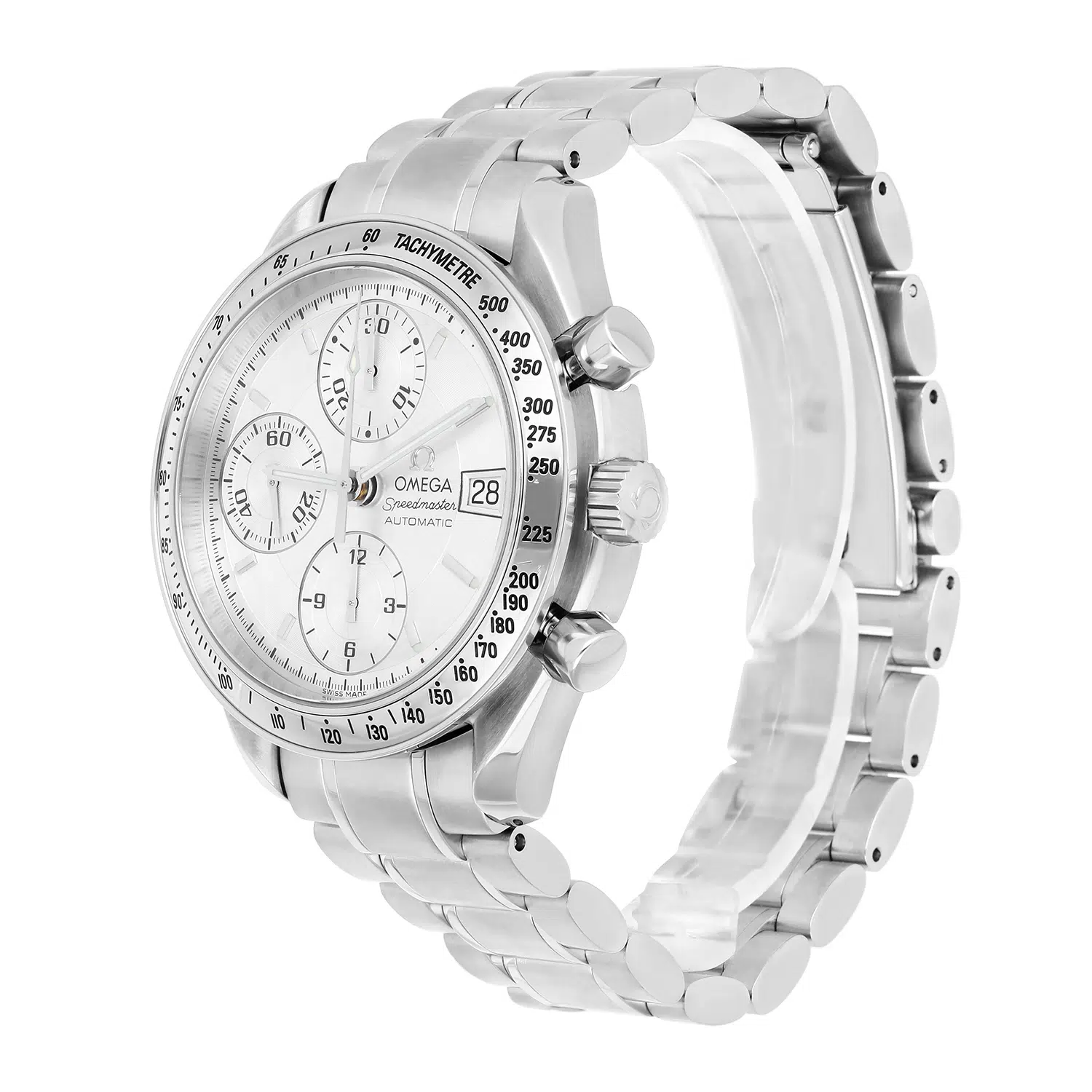 Omega Speedmaster 39mm 3513.00 Chronograph Silver Dial Stainless Steel Men's Watch – image 3
