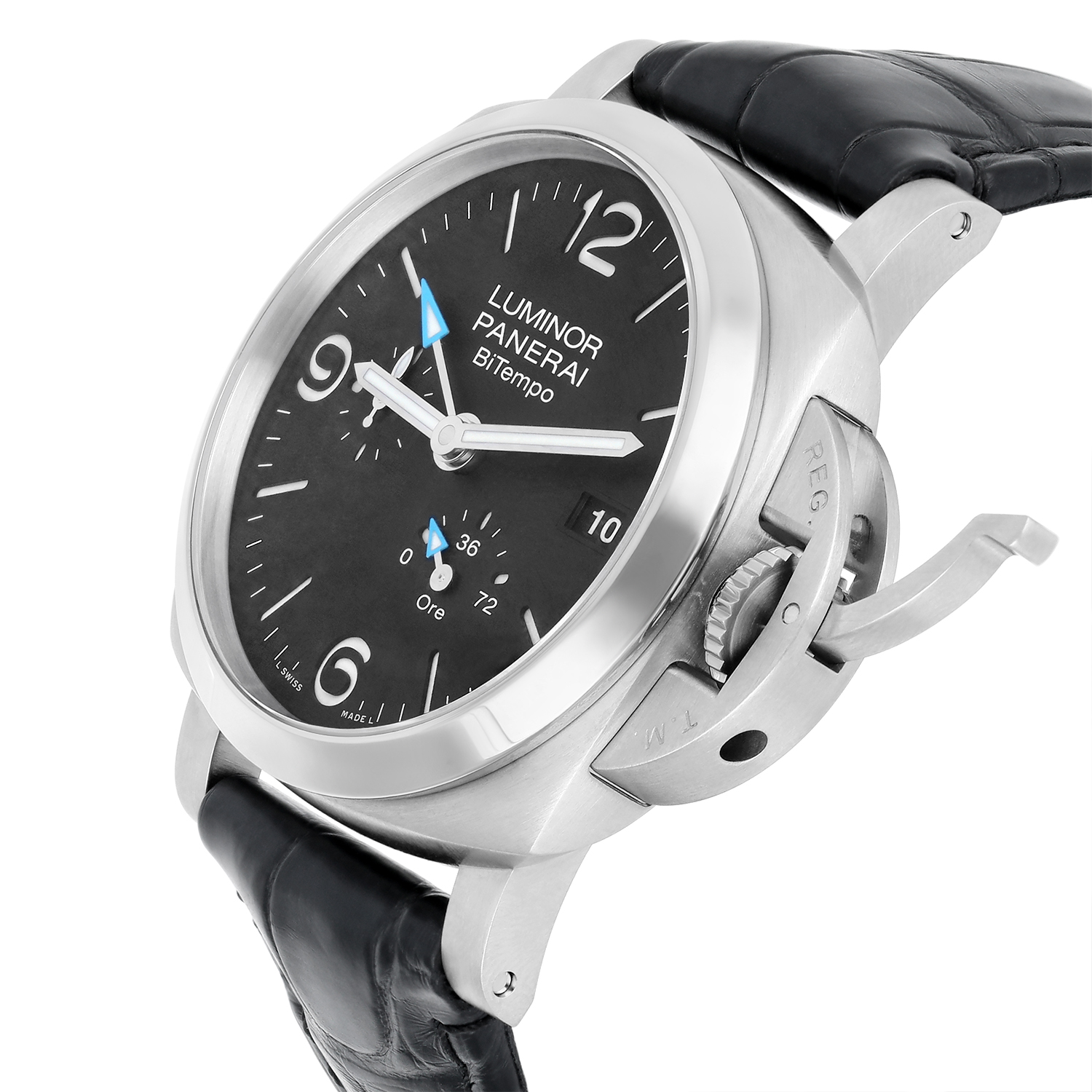 Panerai Radiomir PAM01360 Black Seal Date Stainless Steel With Black Leather Watch 2023 - Image 4