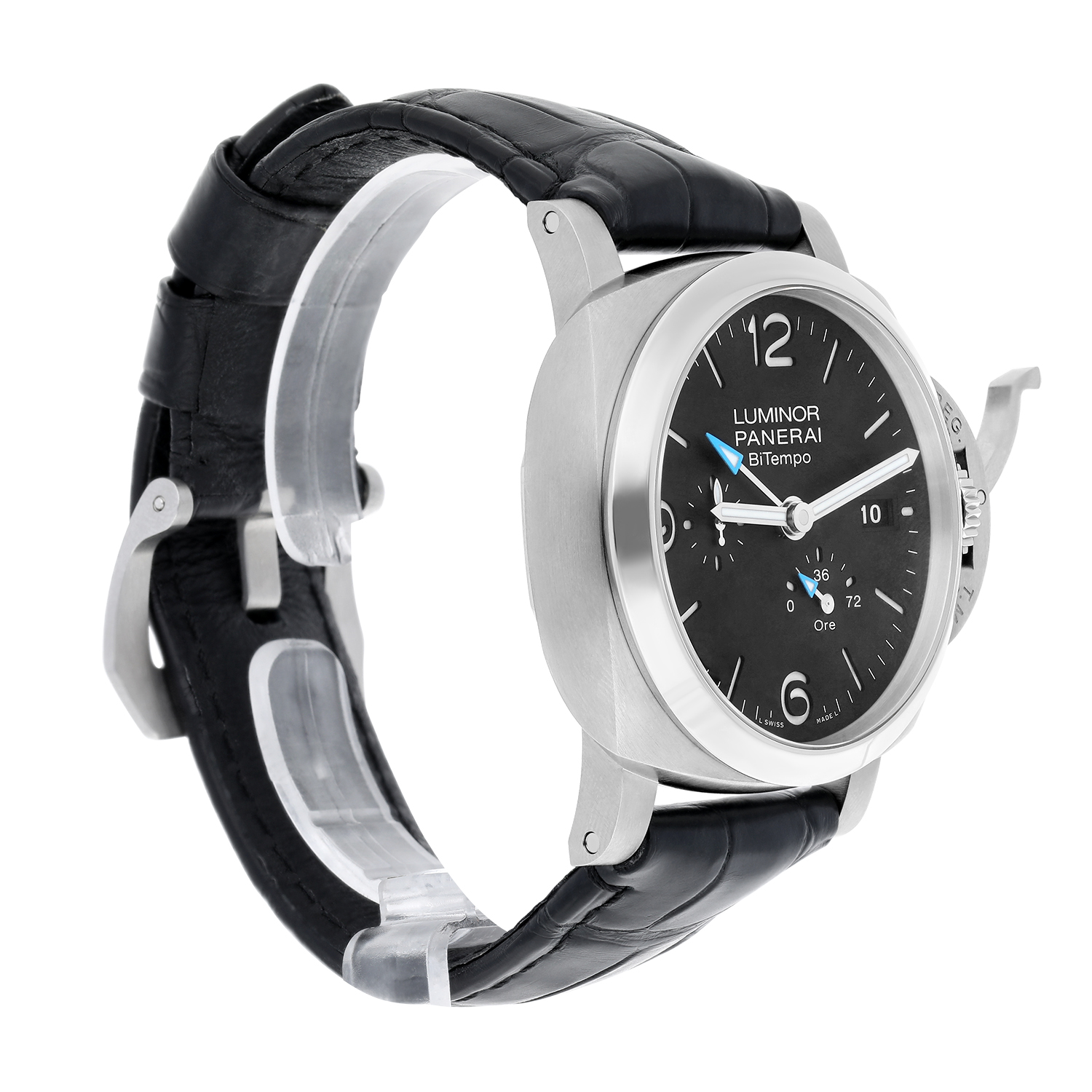 Panerai Radiomir PAM01360 Black Seal Date Stainless Steel With Black Leather Watch 2023 - Image 5