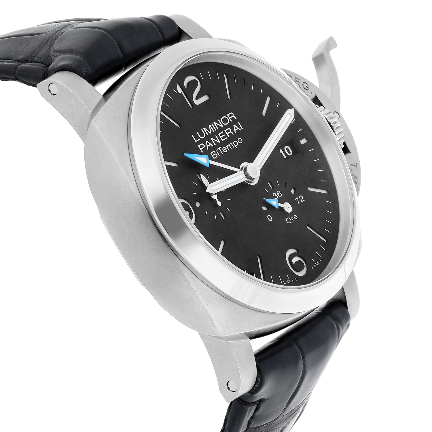 Panerai Radiomir PAM01360 Black Seal Date Stainless Steel With Black Leather Watch 2023 - Image 6