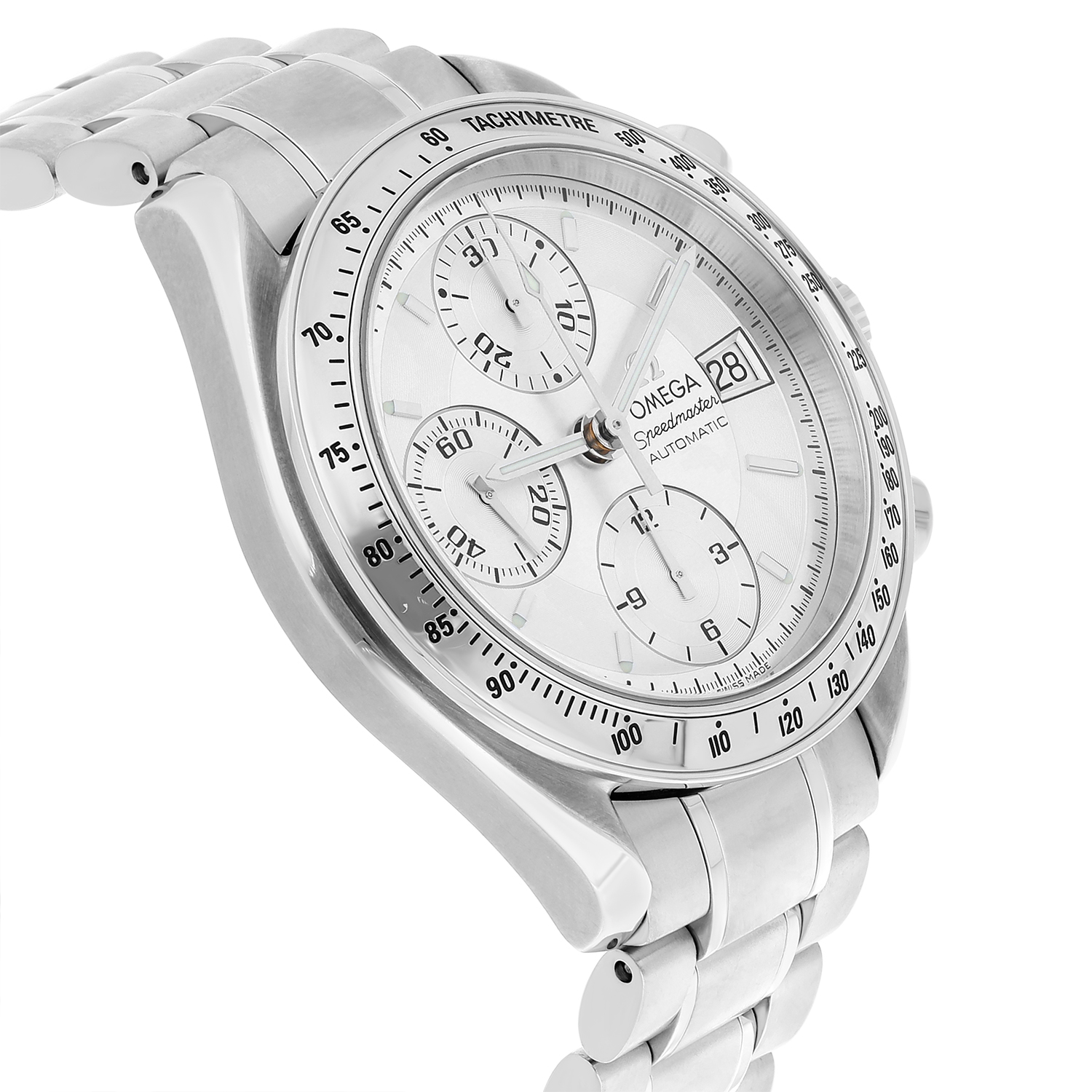 Omega Speedmaster 39mm 3513.00 Chronograph Silver Dial Stainless Steel Men's Watch - Image 4