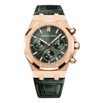 Audemars Piguet Royal Oak 26240OR.OO.D404CR.02 Chronograph Green Dial Pink Gold Watch – 2025